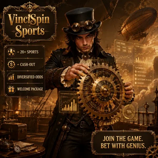 Giovane Da Vinci che regola ingranaggi in ottone al ponte di analisi strategica VinciSpin Sports Betting